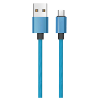 ​​​​​​​ROUND BRAIDED MICRO USB CABLE, Blue, Green, Pink